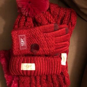 NEW Christmas red❤️hat,scarf,gloves